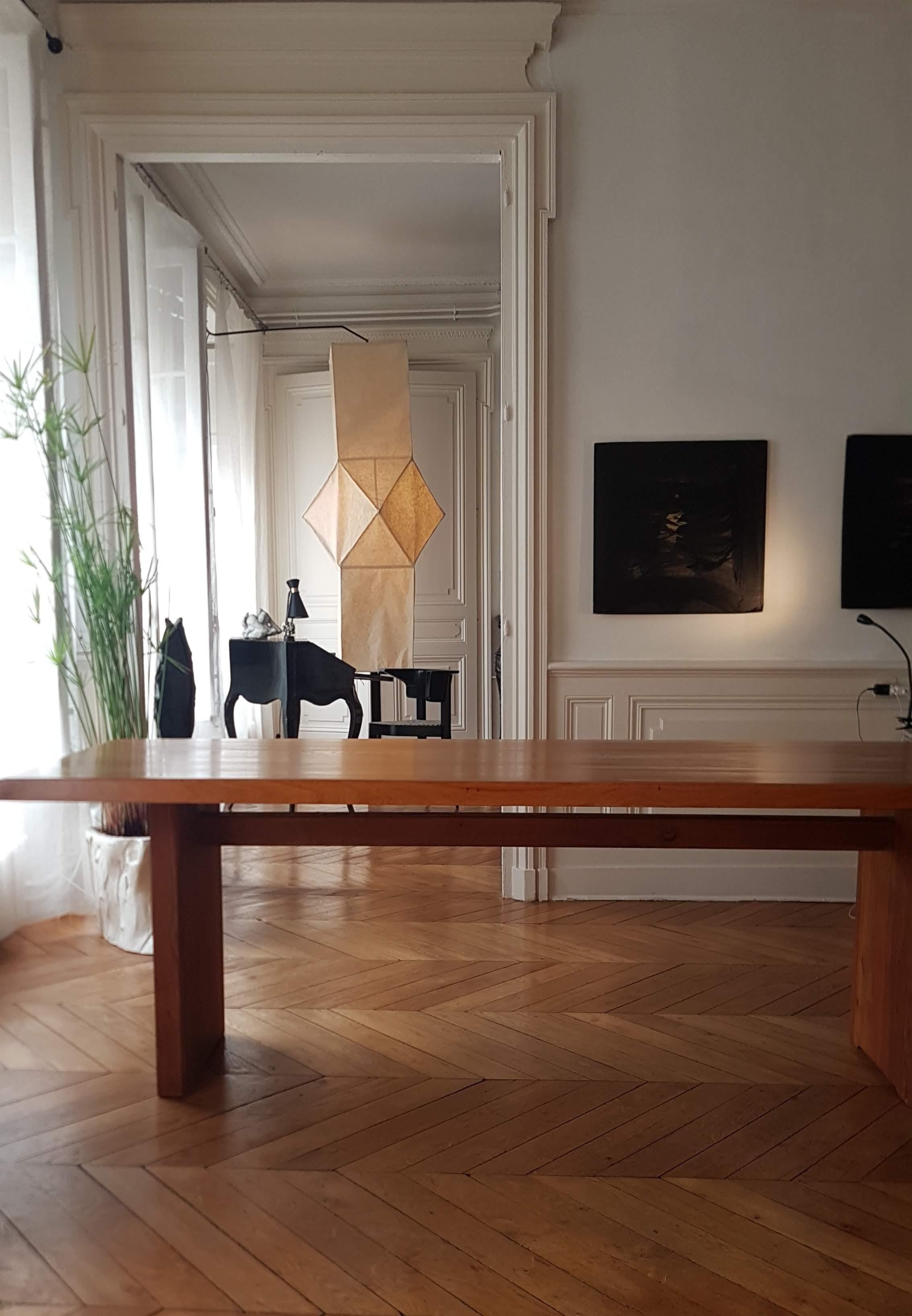 Table T 14 D Pierre Chapo, 1968 in French Elm 226 cm 2