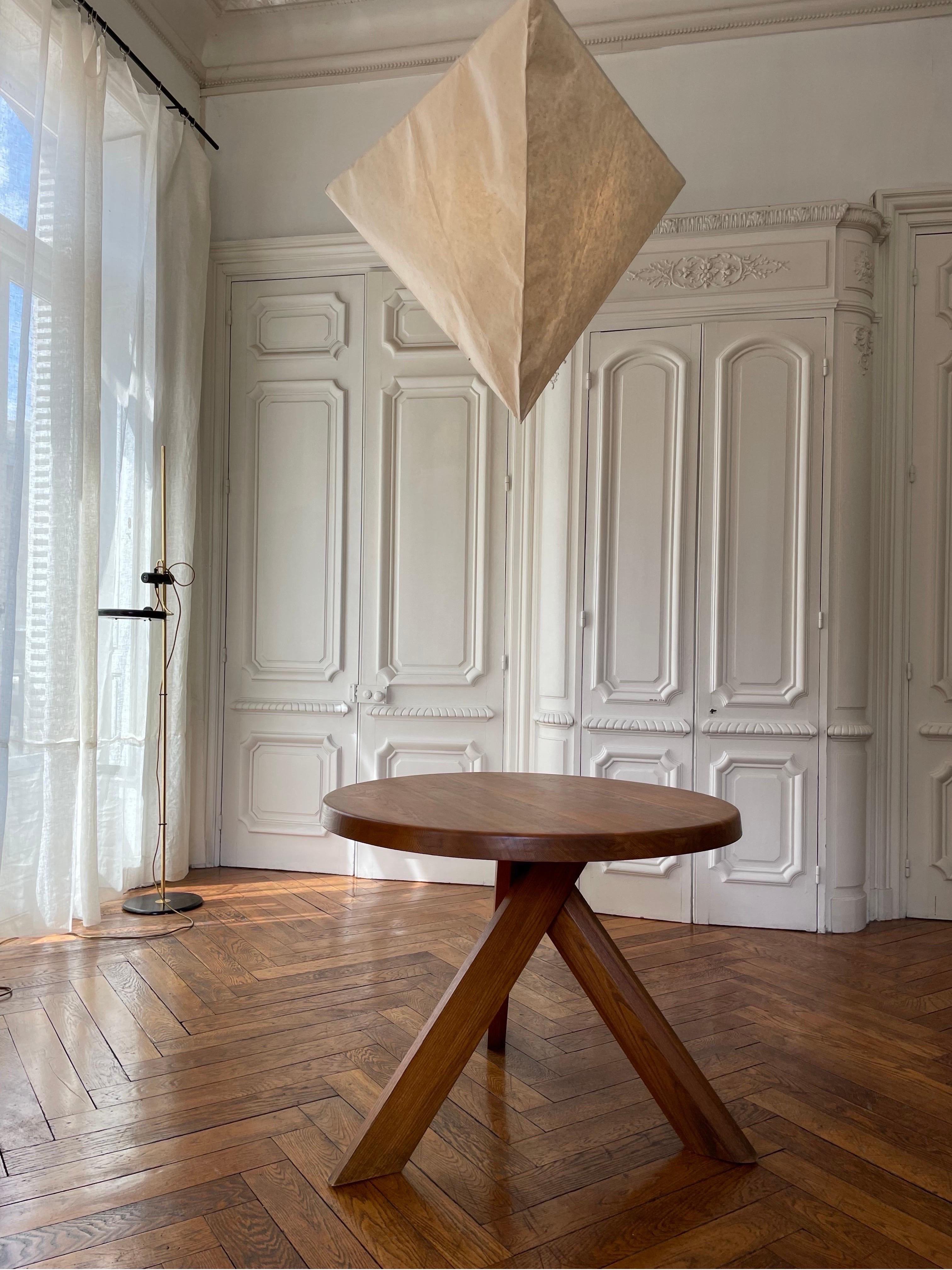 20th Century Table T 21 a by Pierre Chapo from 1978 in French Elm