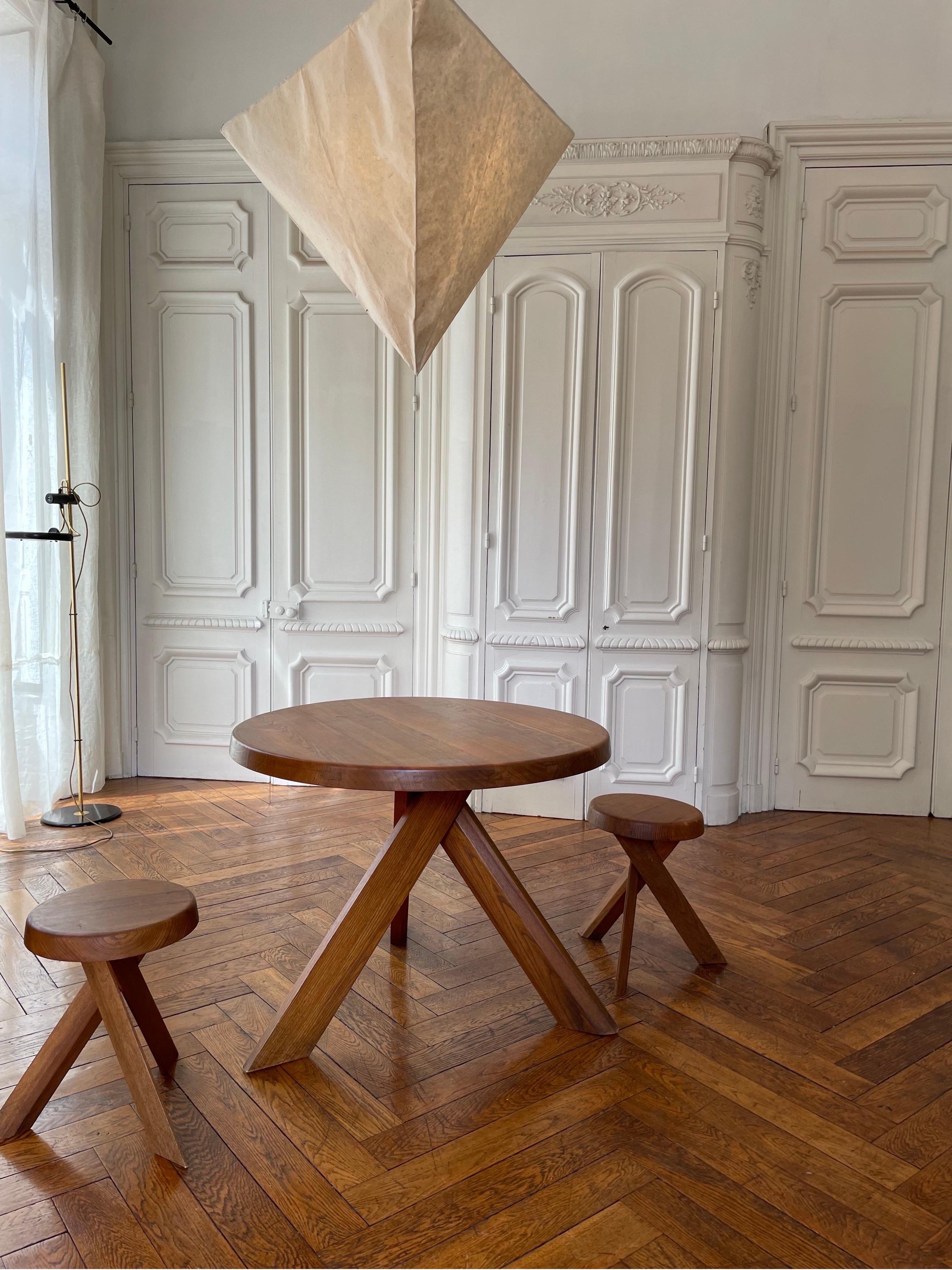 Table T 21 a by Pierre Chapo from 1978 in French Elm 1