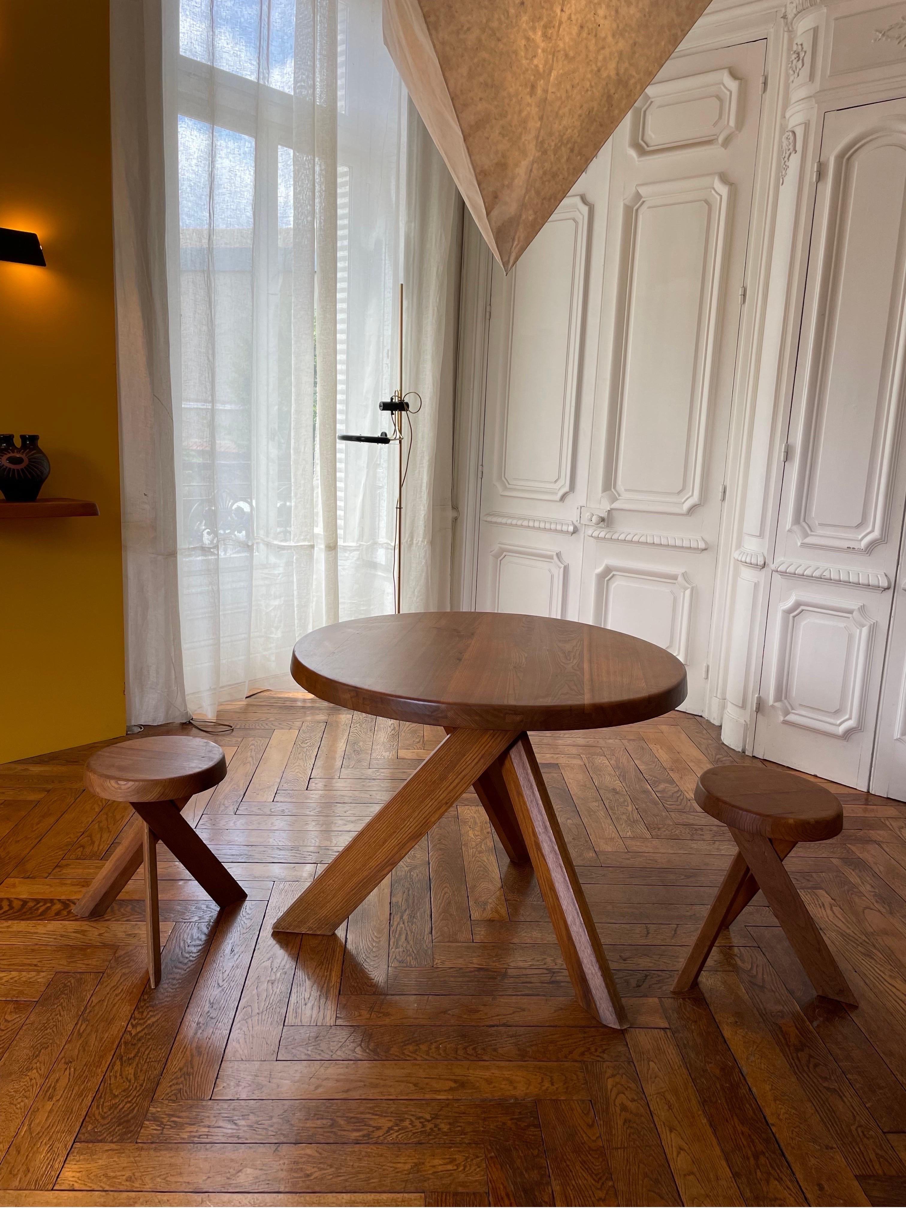 Table T 21 a by Pierre Chapo from 1978 in French Elm 2
