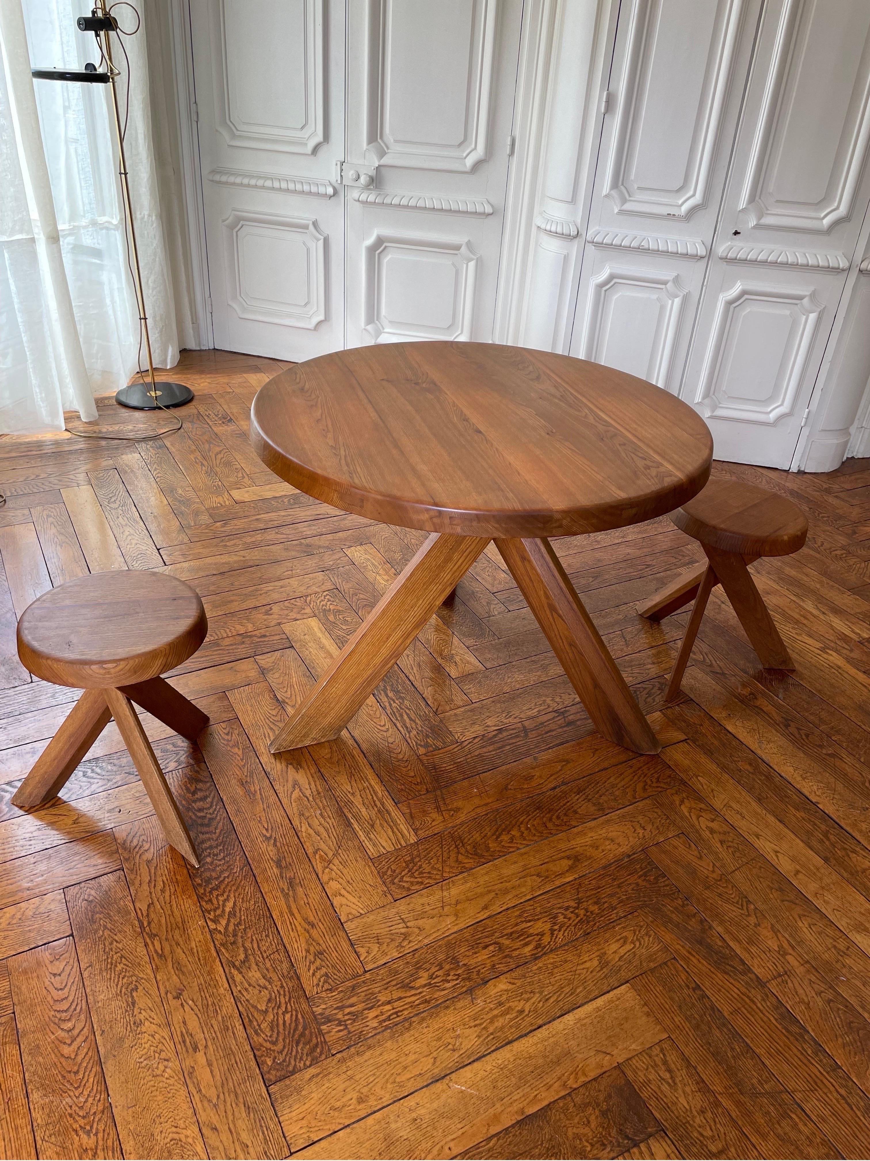 Table T 21 a by Pierre Chapo from 1978 in French Elm 3