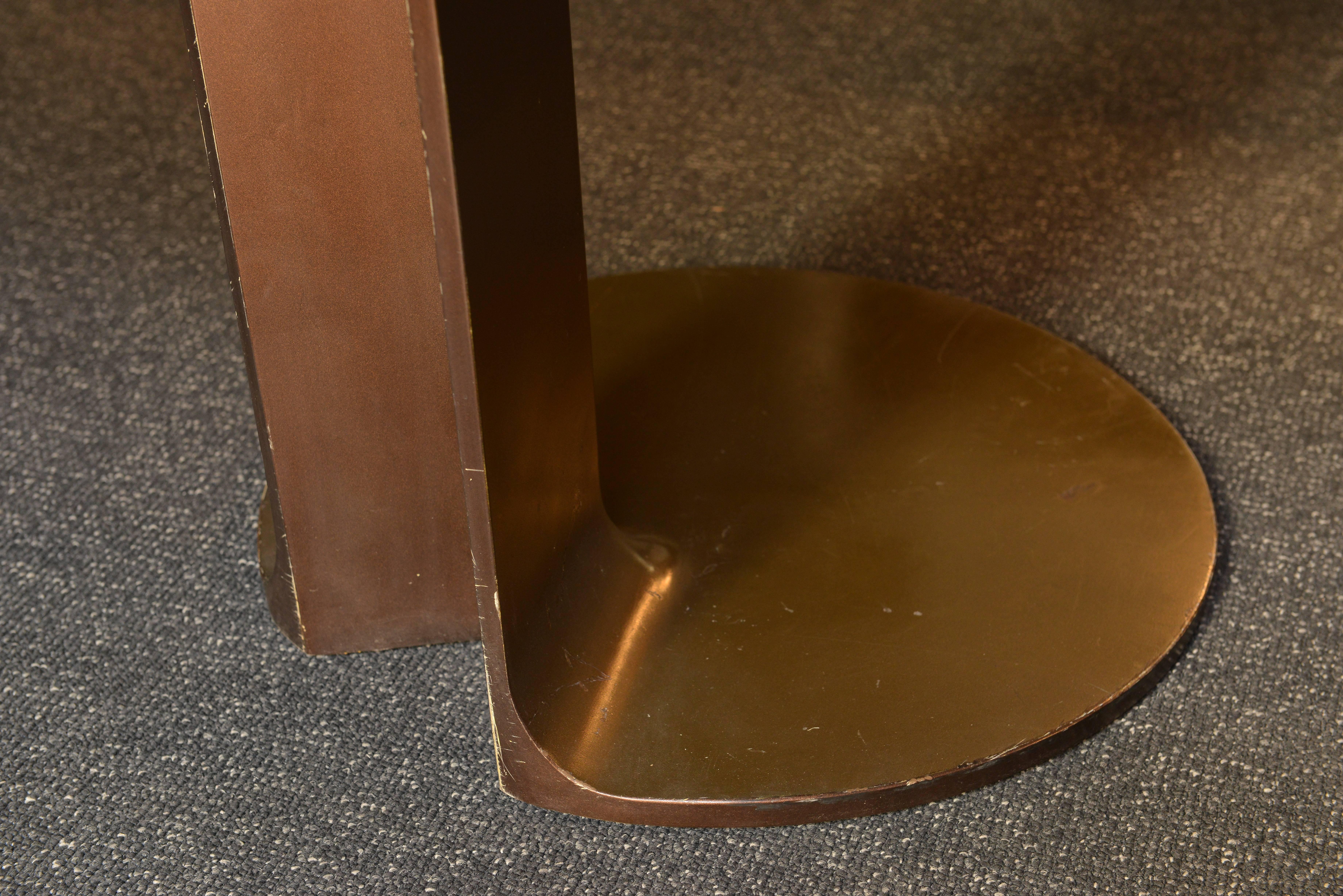 Mid-Century Modern Table TL59 in Bronze and Glass by Afra and Tobia Scarpa, Italy, 1975