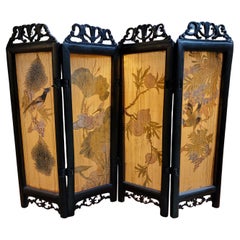 Table Top Chinese Folding Screen Hand Painted