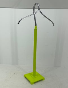 Table top Chrome and Powder Coated Chartreuse Shirt or Jewelry Rack, Modern