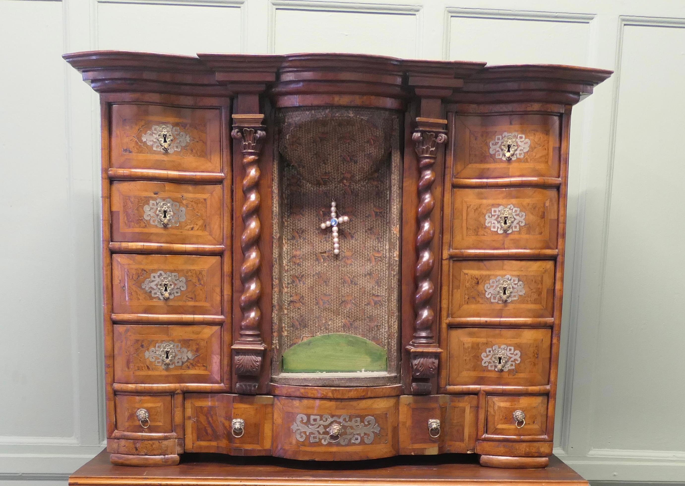 18th Century and Earlier Table Top Escritoire with Revolving Tabernacle For Sale