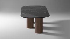 Table top in Marquina marble Casamania & Horm Marina Rectangular W 240 - 94.5 in