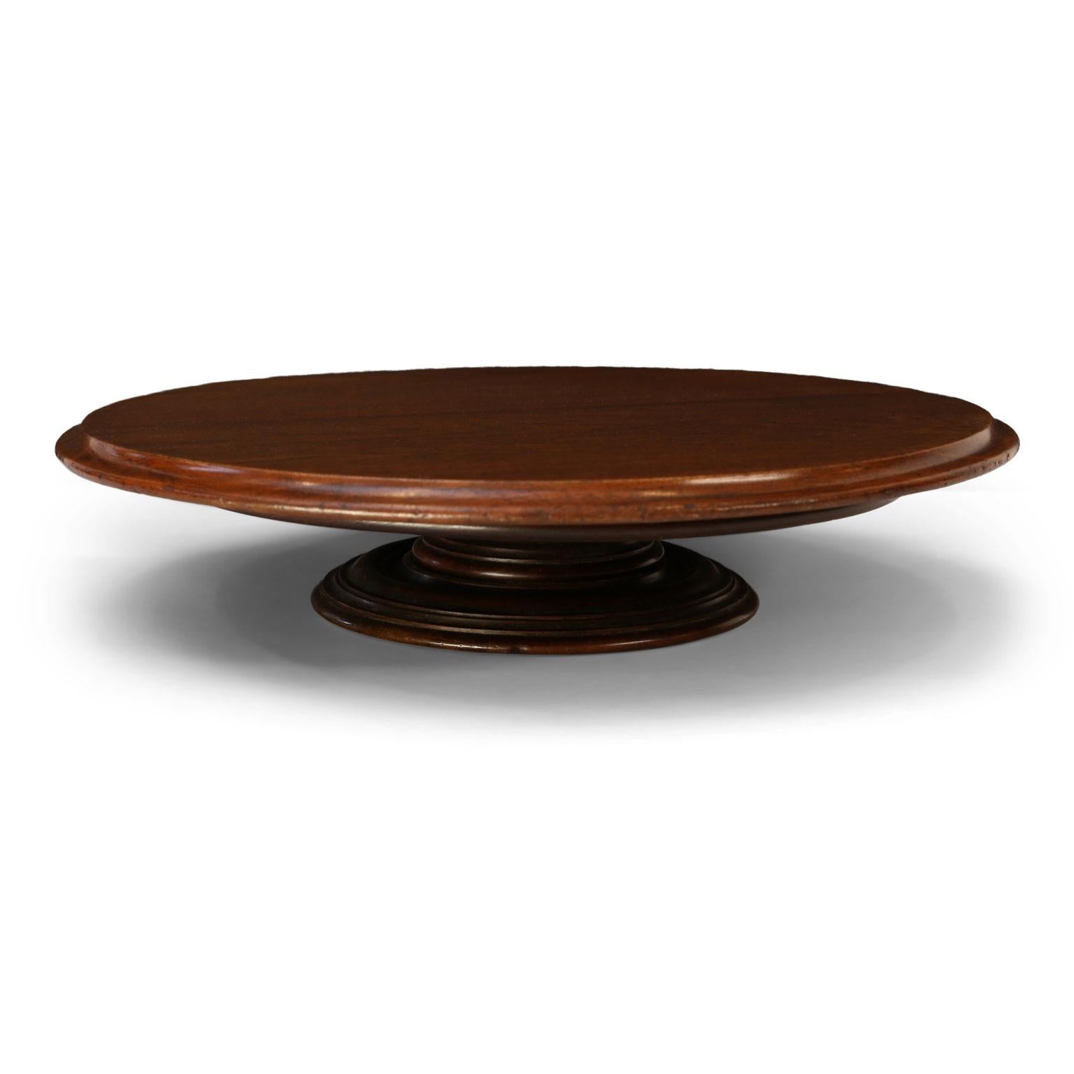 Edwardian Tabletop Lazy Susan in Brown English Oak For Sale