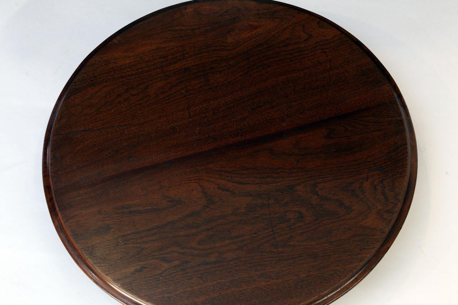 Tabletop Lazy Susan in Brown English Oak For Sale 1