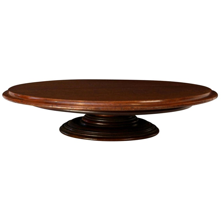 Table Top Lazy Susan in Brown English Oak For Sale at 1stdibs