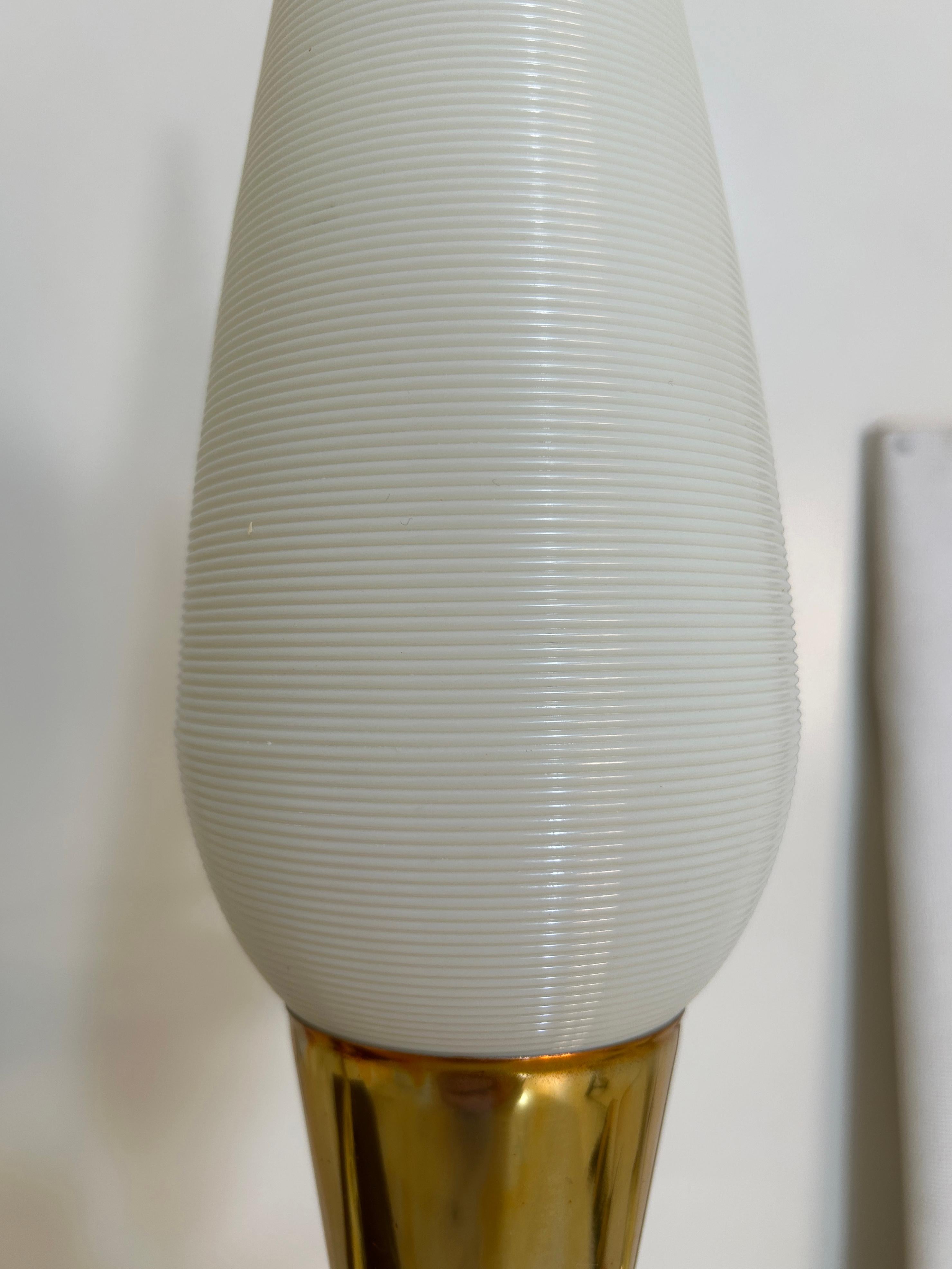 Brass Table Top Rotaflex double shade lamp For Sale