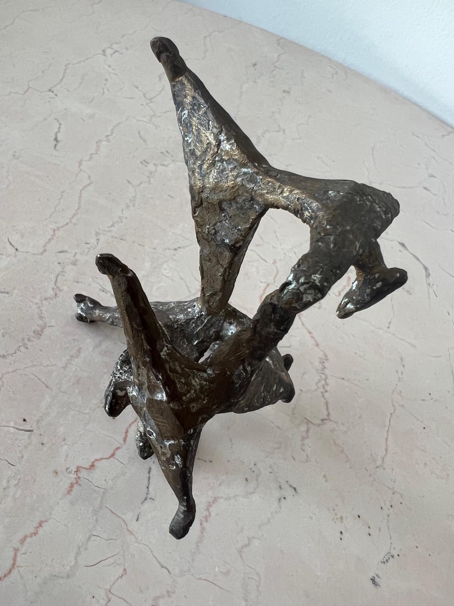 Table Top Sculpture by Anne Van Kleeck in Bronze For Sale 4