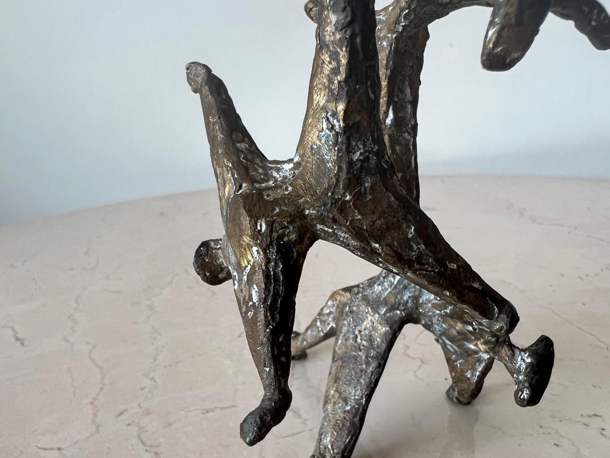 Mid-Century Modern Sculpture de table en bronze d'Anne Van Kleeck en vente