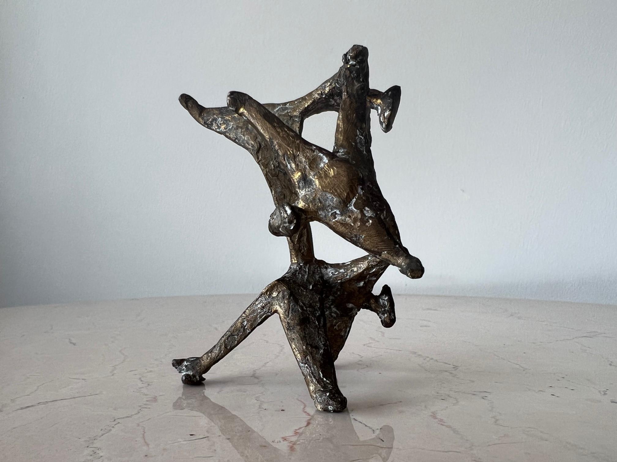 Milieu du XXe siècle Sculpture de table en bronze d'Anne Van Kleeck en vente