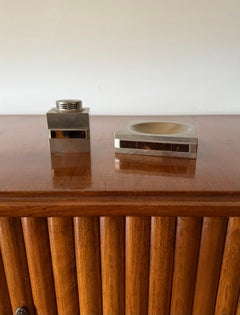 Table top smoking set, ashtray and table lighter, Italy 1970