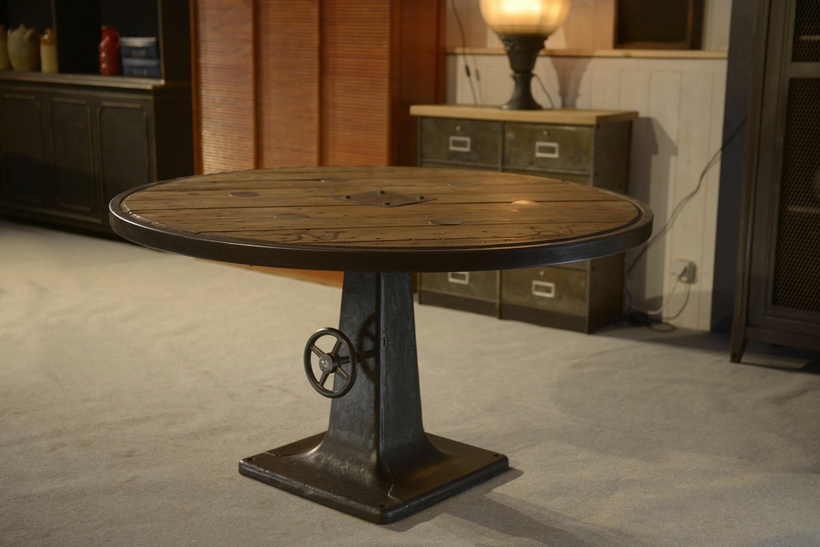 Legno Table touret industriel XIXème in vendita