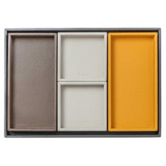 Tischtablett-Set – 5er-Set dekorativer Tabletts in verschiedenen Farben – Handgefertigt