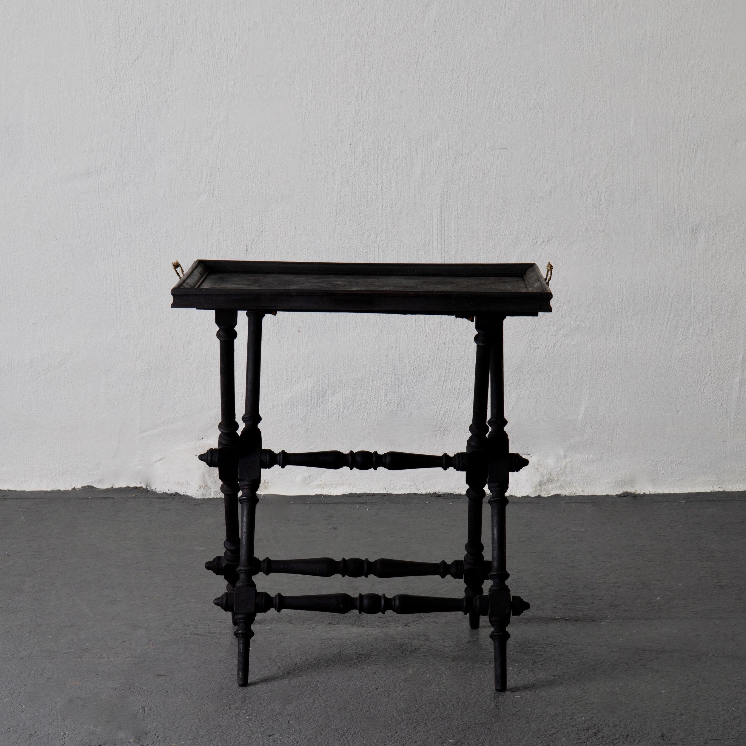 Table Tray Swedish Black, 19th Century, Sweden 1