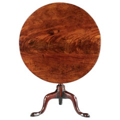 Table, Tripod, Tilt-Top, Mahogany, Flame-Figured, Column, Vase, Cabriole