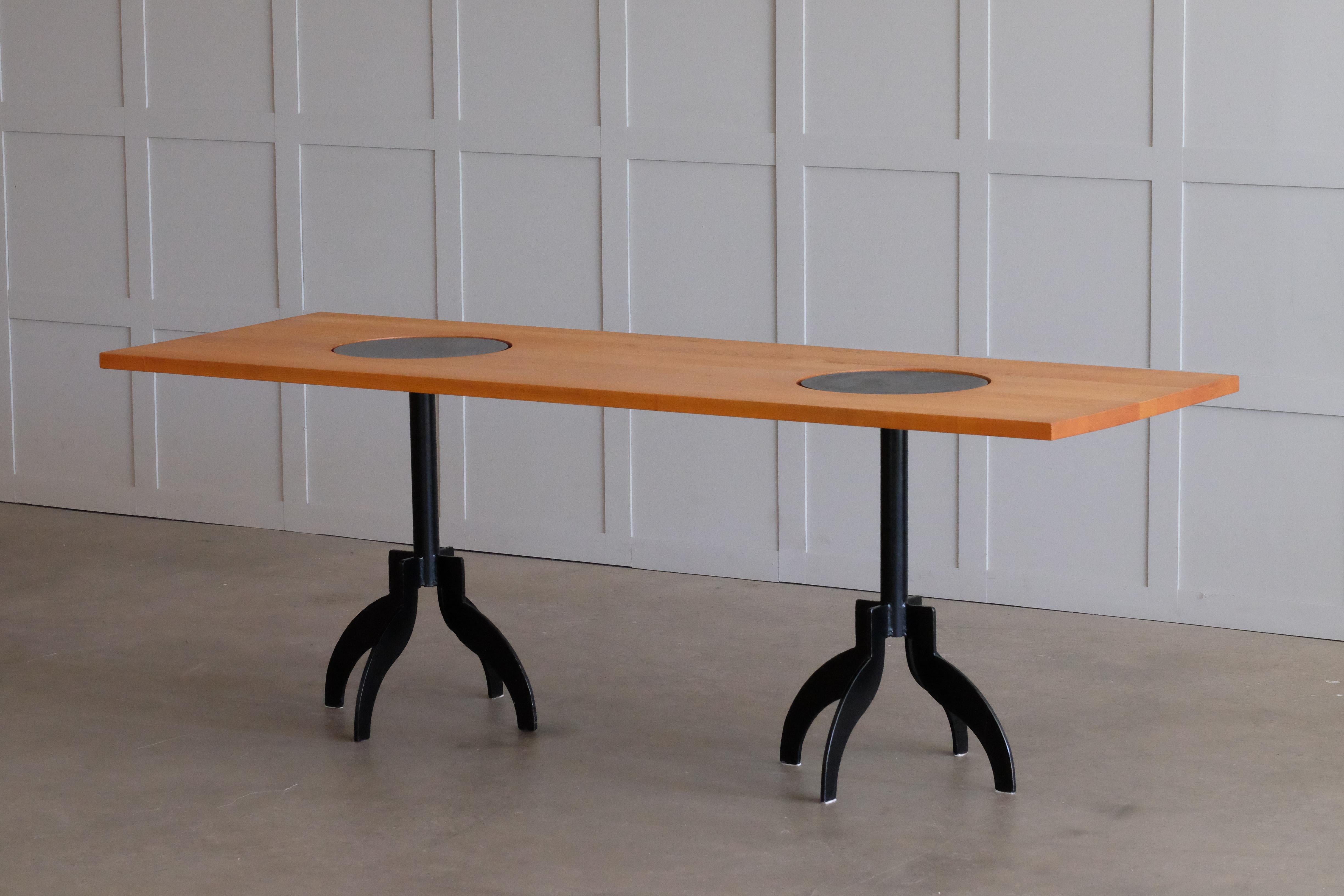 Table 'Triptyk' designed by Jonas Bohlin, produced by Källemo, Sweden, 1989.