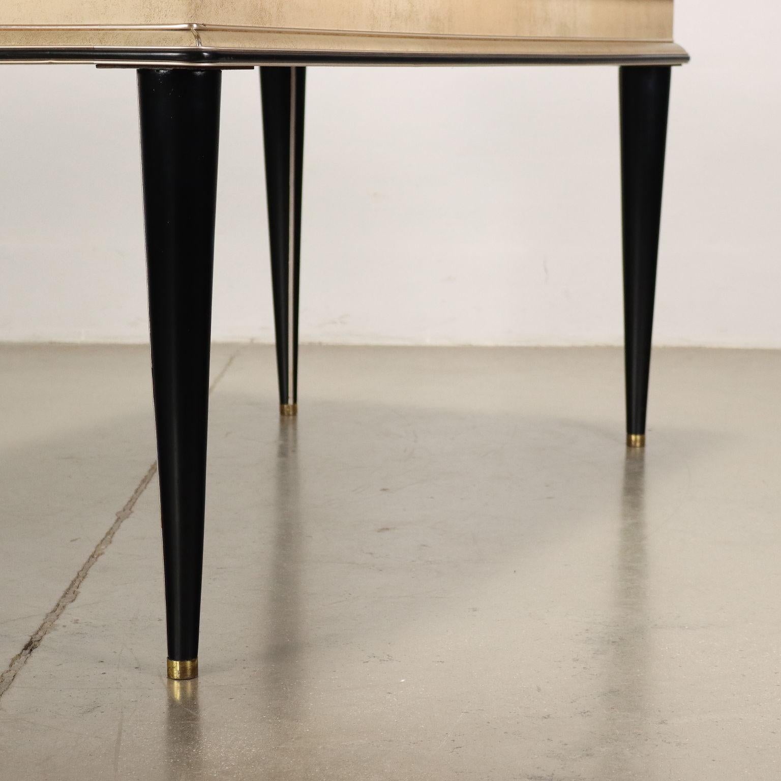 20ième siècle Table en bois d'ébène U. Mascagni, Italie, années 1950-1960