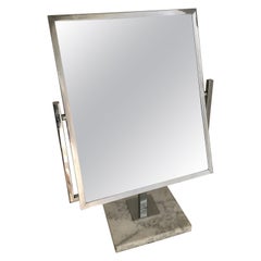 Table Vanity Mirror on Marble Base after Charles Hollis Jones