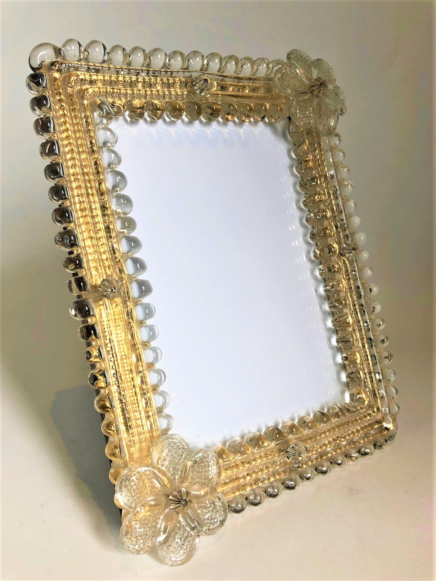 Mid-Century Modern Table Venetian / Murano Picture Frame