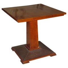 Table Viennese Secession, 1900, Wood and Hammered Bronze