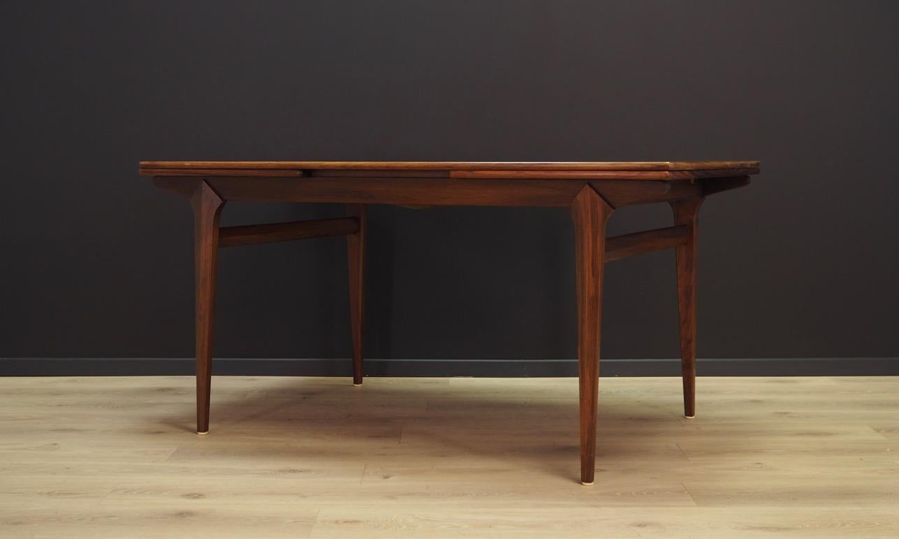 Scandinavian Modern Table Vintage 1970s Danish Design Retro Rosewood For Sale