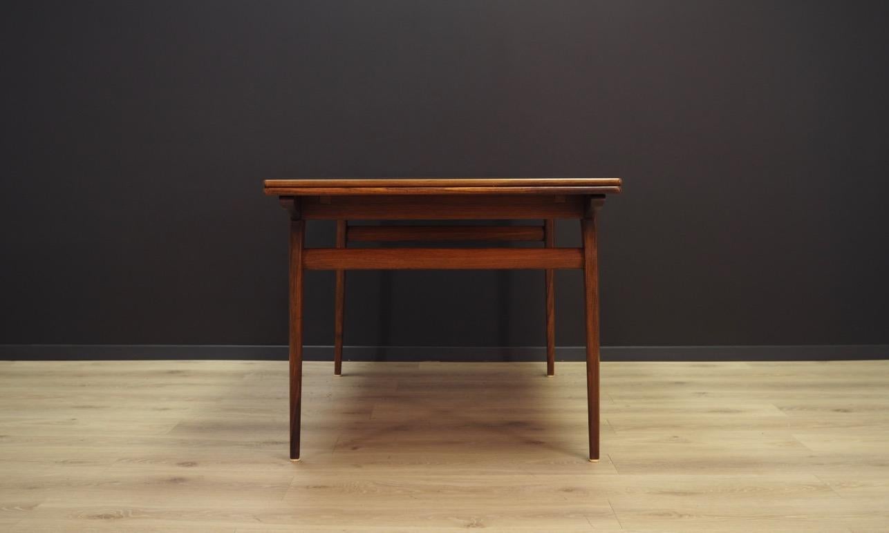 Table Vintage 1970s Danish Design Retro Rosewood In Good Condition For Sale In Szczecin, Zachodniopomorskie