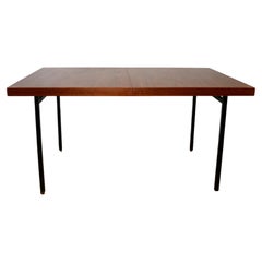 Table Retro moderniste teck Paul Geoffroy Roche Bobois 1960
