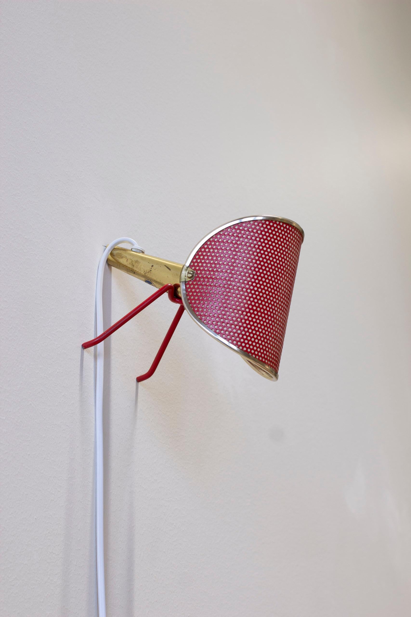 Metal Table/wall lamp designed by Ernst Igl. Produced by Falkenbergs belysning 1950s For Sale