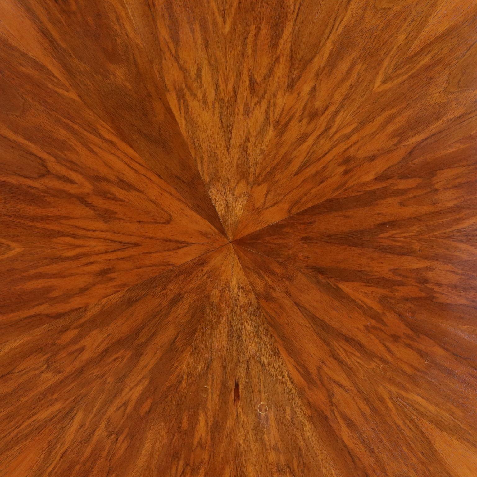 Table Walnut Concentric Slices Vintage, Italy, 1950s 1