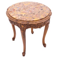 Table with a marble top, France, circa 1870.