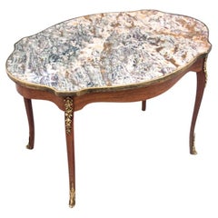 Antique Table with a Stone Top, France, circa 1900s