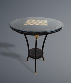Table with Black Marble Top Inlaid