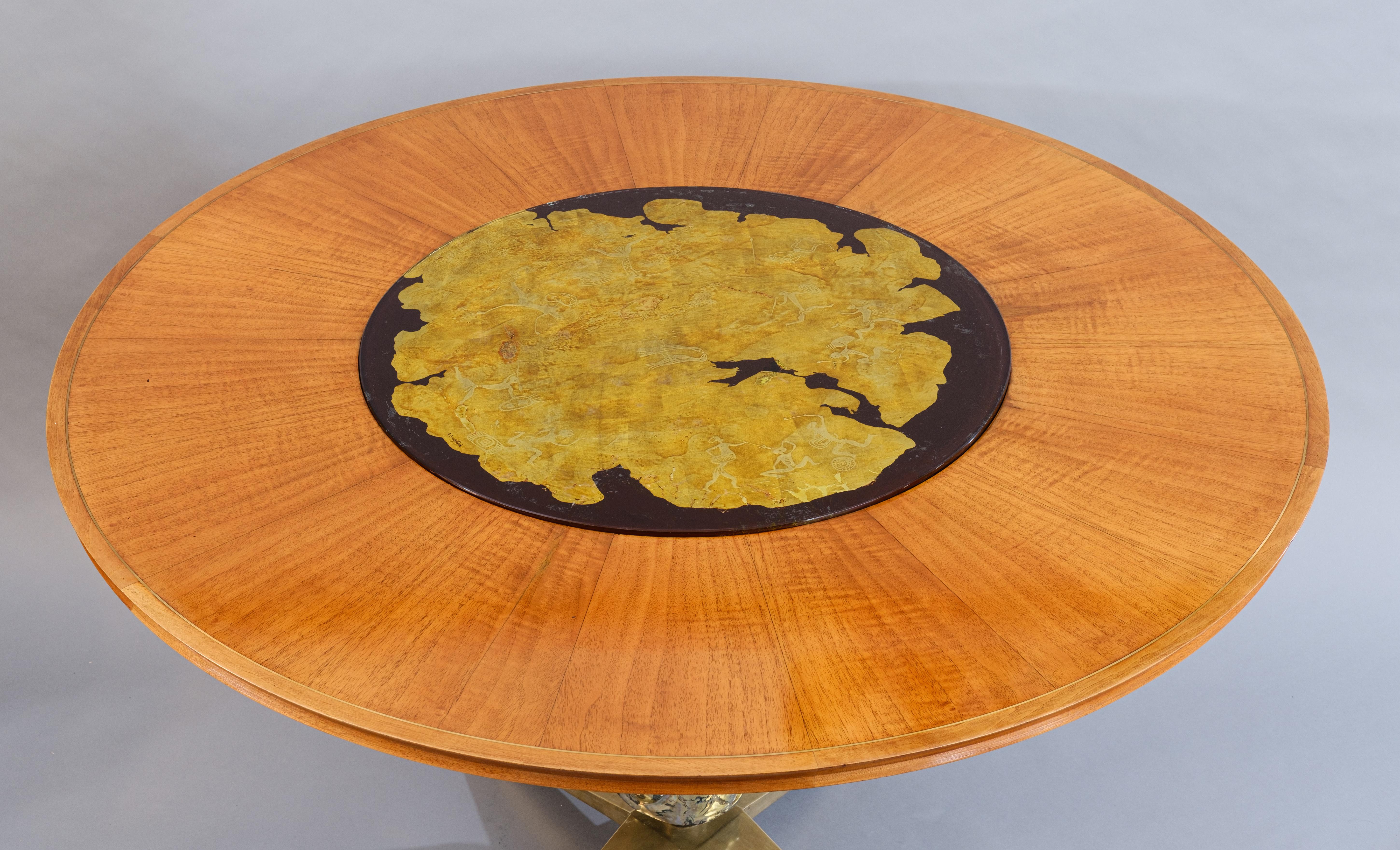 Table with central column in majolica Prod. Vittorio Bega Furniture Bologna For Sale 7
