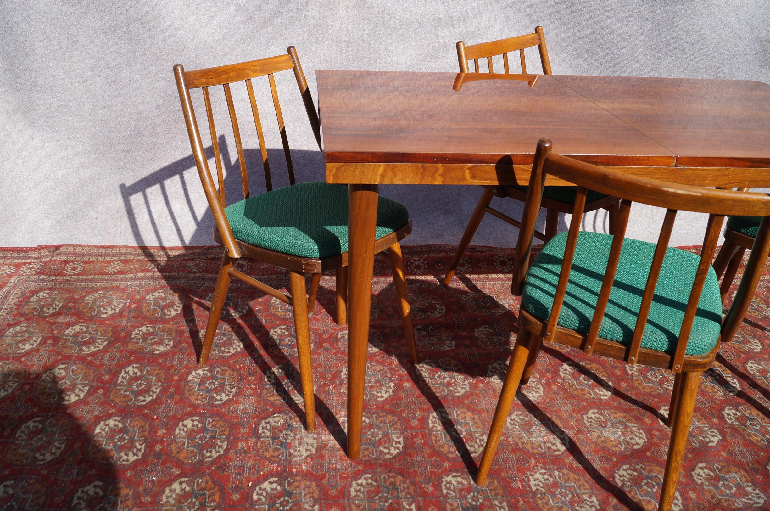 Mid-20th Century Table with Chairs, 1960 For Sale