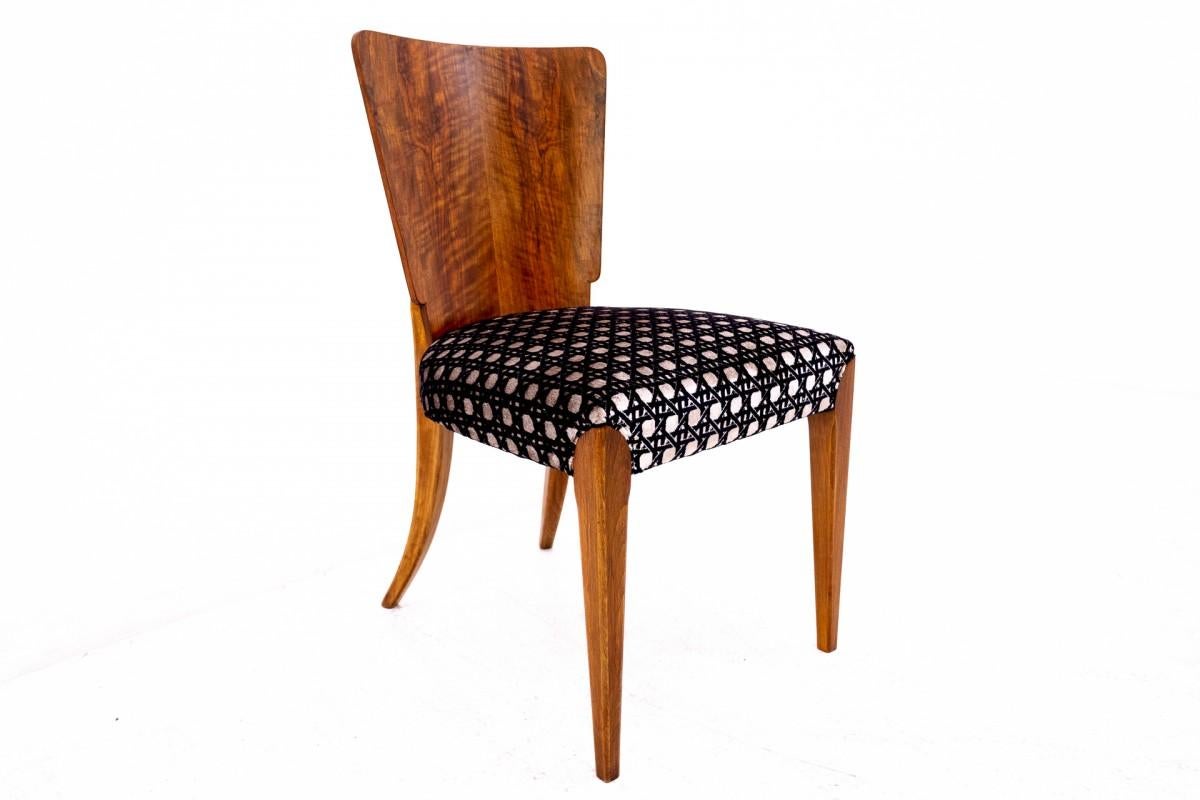 Table with chairs designed by J. Halabala from the 1930s, Czechoslovakia. In Good Condition In Chorzów, PL