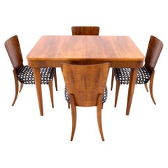 Table with chairs designed by J. Halabala from the 1930s, Czechoslovakia.