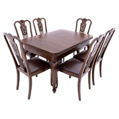 Table with chairs, Western Europe, around 1890. After renovation.