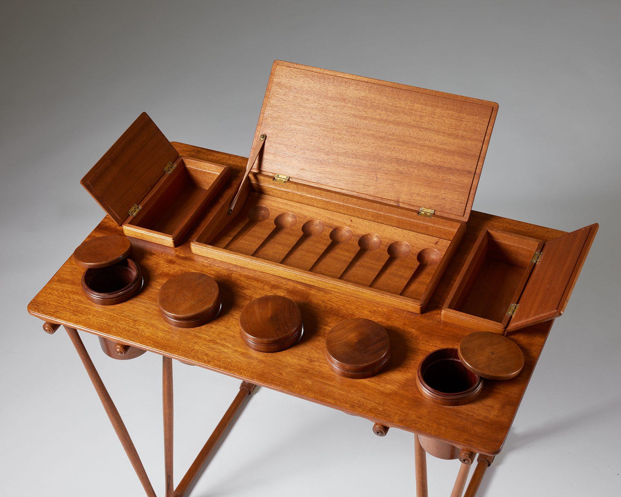 Table with compartments designed by Brockmann Petersen for Louis G Thiersen 1