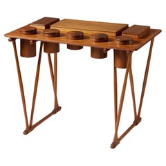 Vintage Table with compartments designed by Brockmann Petersen for Louis G Thiersen