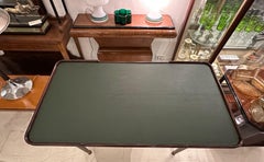 Table with Drawer, France, 1925, Art Deco in Wood and Bronze