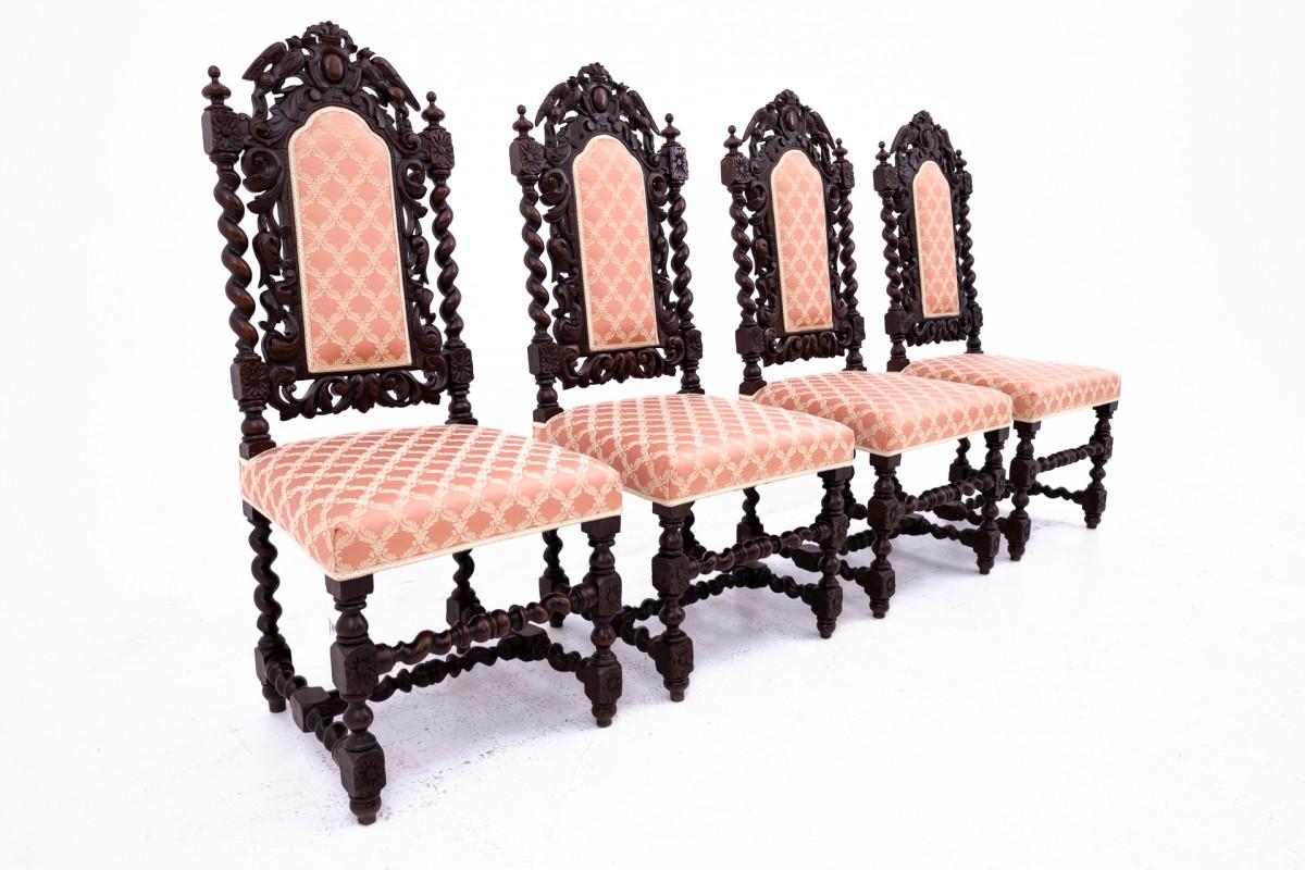Inconnu Table avec quatre chaises, style Renaissance, Allemagne, vers 1870 en vente