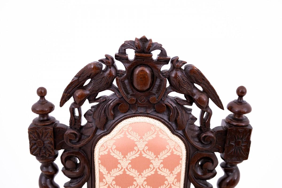 Table with four chairs, Renaissance style, Germany, circa 1870 For Sale 2