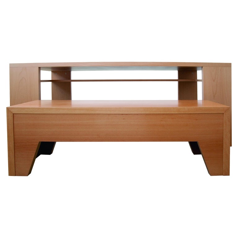 21st Century Minimalist European Beechwood Table With Secret Shelf And Bench For Sale At 1stdibs 21st Century Minimalist European Beechwood Table With Secret Shelf And Bench For Sale At 1stdibs