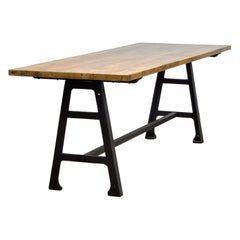 Table with Industrial Cast Iron Base