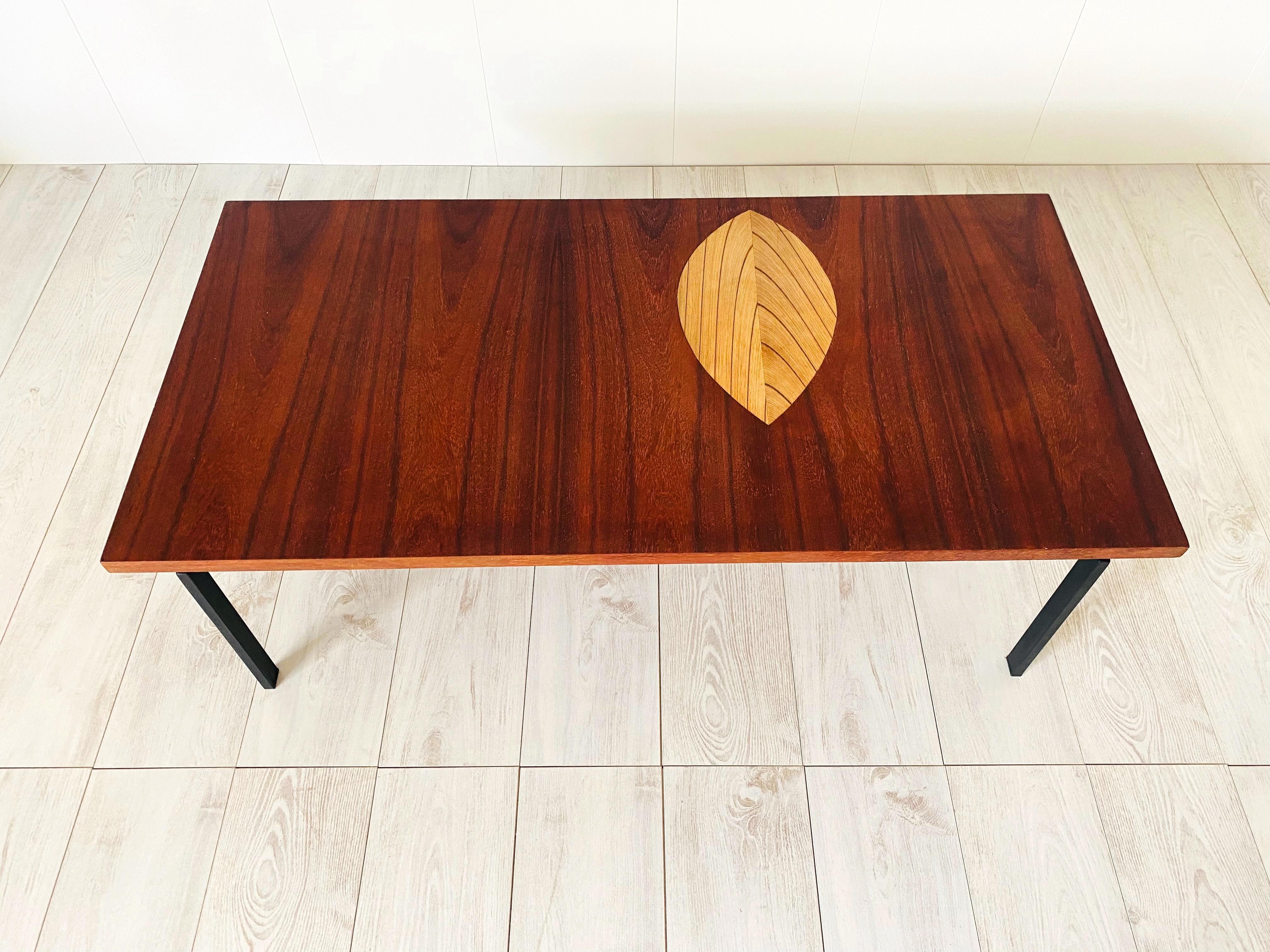 Finnish Table with Inlaid Leaf in Birch by Tapio Wirkkala For Sale