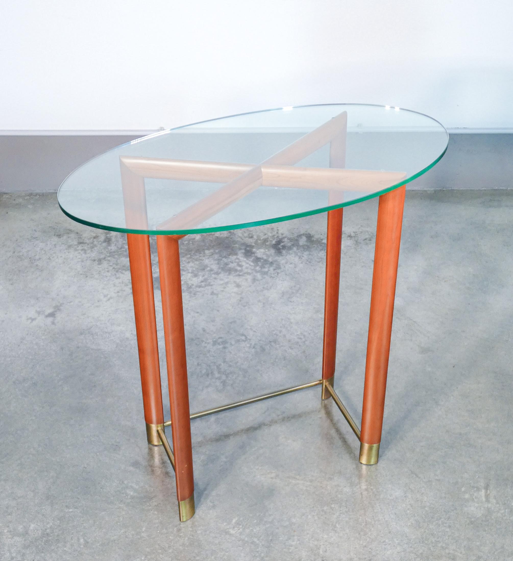 Italian Table with Oval Top Design by Daniela Puppa for Fontana Arte, Italy, 80s For Sale