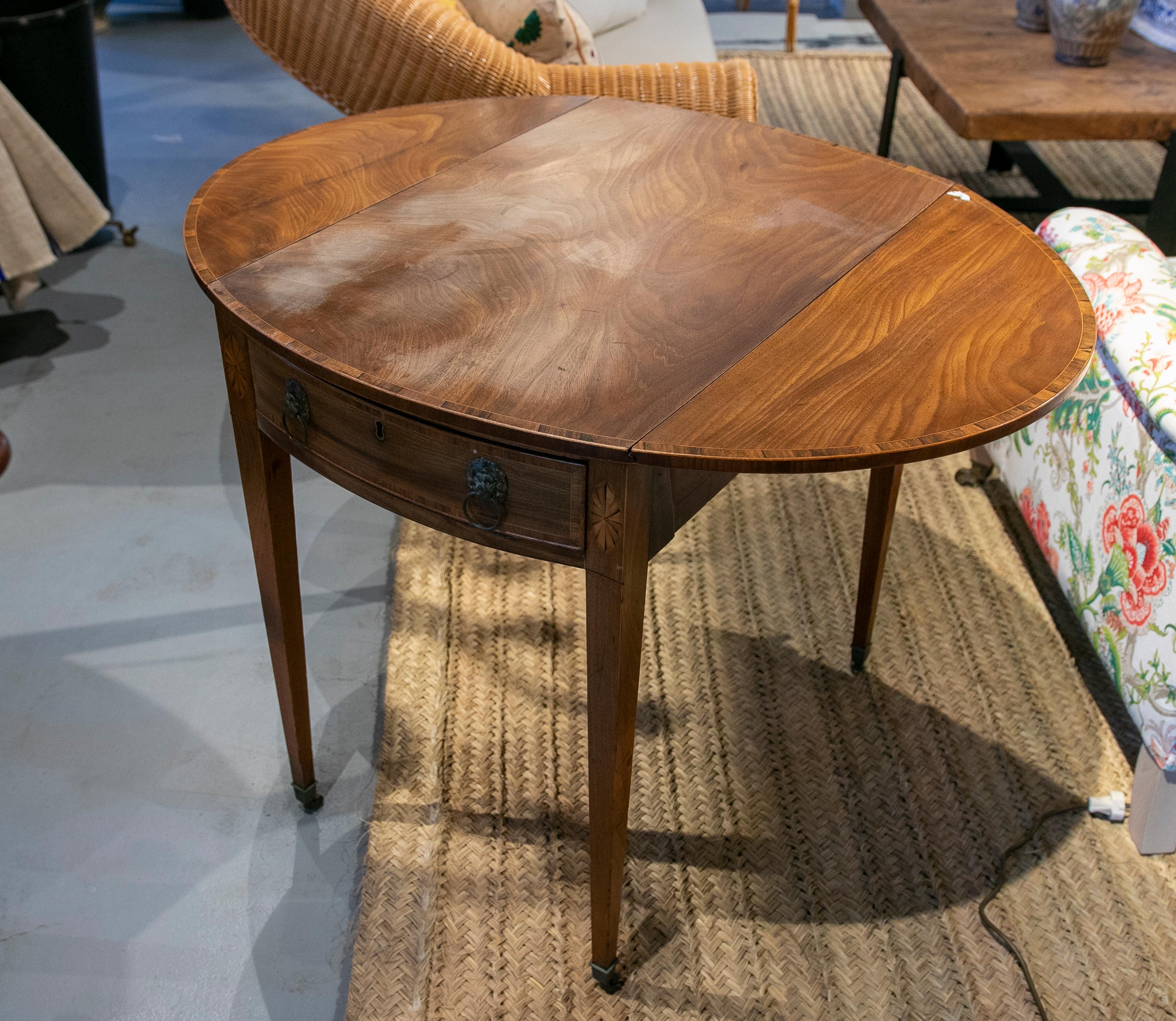 antique folding side table